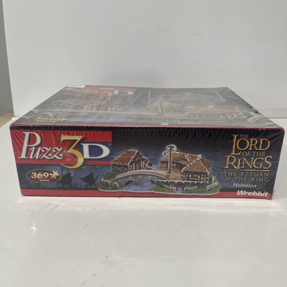 Puzz 3D Lord Of The Rings Hobbiton Sealed 369 pc 3D Wrebbit Puzzle 2004 Vintage - Picture 4 of 6